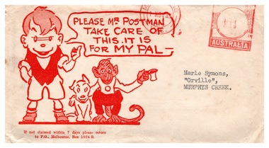 Ephemera - The Sun Newspaper Sunbeams Club Envelopes and Awards, 1943