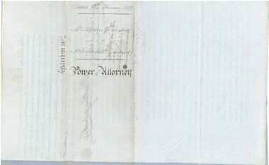 Legal record - Power of Attorney, 18/02/1862