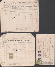 Document - Receipts made Mr. Thomas & H. Ison