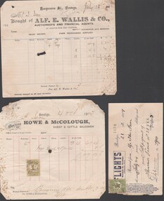 Document - Receipts made to Mr. Thomas & H. Ison