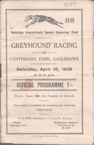 Programme - Greyhound racing official programme