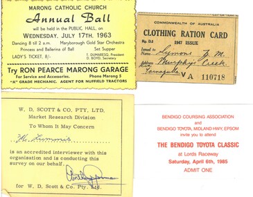Ephemera - Documents, 1950s - 1970s