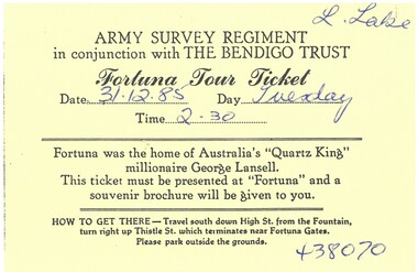 Ephemera - Tour Ticket