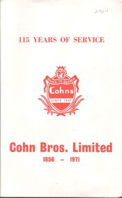 Booklet - Cohn Bros Ltd 115 years of service (1856-1971)