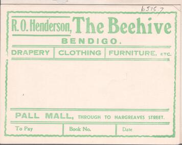 Document - R.O. Henderson blank order forms