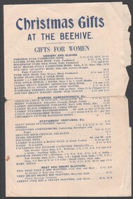 Flyer - Christmas Gifts at the Beehive