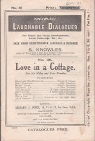 Booklet - Comic play, S. Knowles