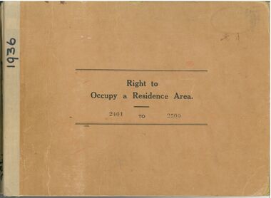 Administrative record - Right to Occupy Certificates