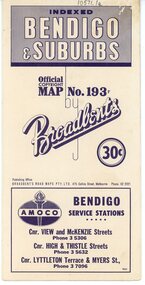 Map - Three Road Maps of Bendigo, 1962