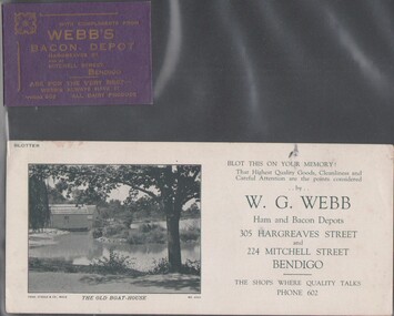Ephemera - Blotter flyer and business card