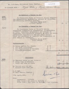 Document - Invoices to Mr. D. Dean
