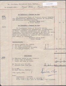 Document - Invoices to Mr. D. Dean