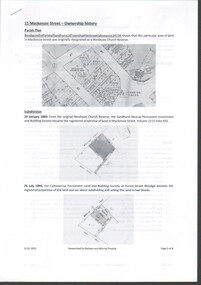 Document - History of 11 Mackenzie Street