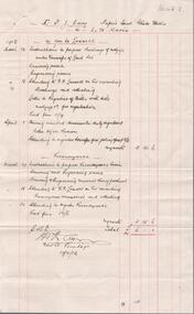 Document - Every Collection: Frank James Every to C.H. Davies, Solicitor, account costs