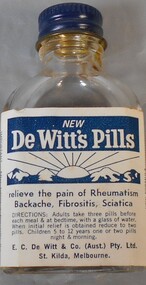 Domestic object - De Witt's pills' jar
