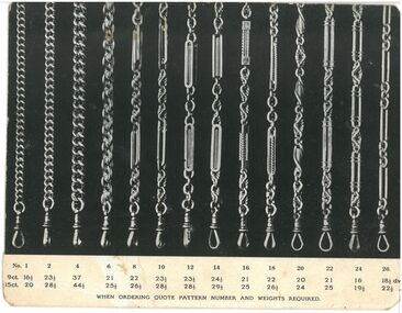 Card - Jeweller's Sample Card