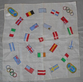 Textile - 1956 Olympics Ladies' scarf