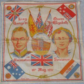 Textile - Coronation souvenir handkerchief
