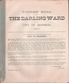 Booklet - Voters Rolls