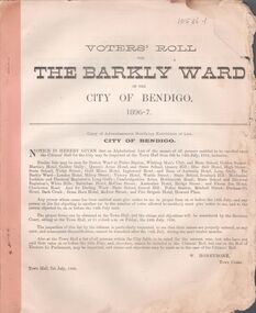 Booklet - Voters Rolls