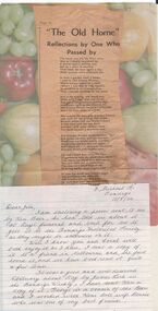 Document - "The Old Home" poem
