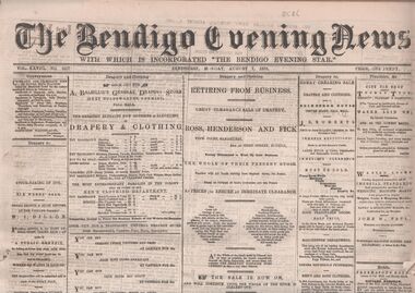 Newspaper - The Bendigo Evening News