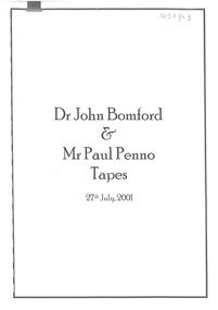 Document - Dr John Bomford - Mr Paul Penno