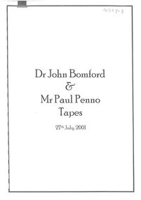 Document - Dr John Bomford - Mr Paul Penno