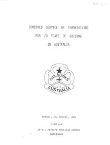 Pamphlet - 70 years of Guiding