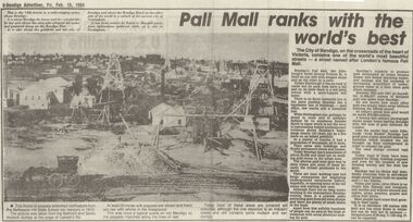 Newspaper - Pall Mall Ranks with the World's Best, Bendigo Advertiser, 10.04.1984