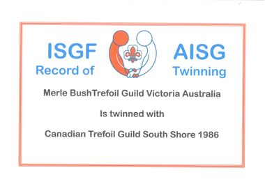 Card - Twinning Bush Trefoil Guild