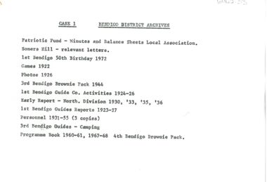 Document - Bendigo District Archives
