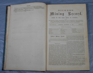 Book - Dicker's Mining Journal 1862