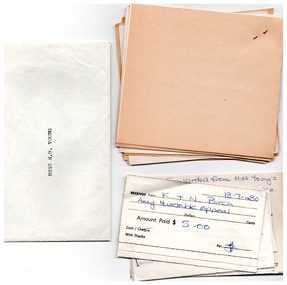 Document - Amy Huxtable Memorial Committee Receipts, 1980
