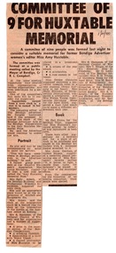 Article - Amy Huxtable Memorial Committee - Newspaper Articles, 1980-81