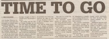 Newspaper - Time to go