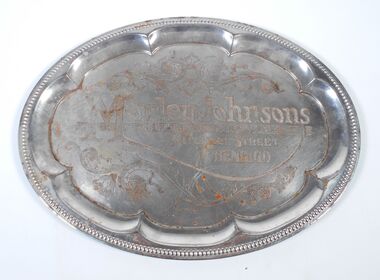 Domestic object - Morley Johnsons advertising tray