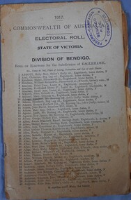 Administrative record - Electoral Roll, 1915