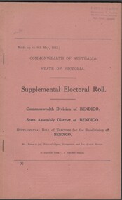 Administrative record - Electoral Roll, 1915