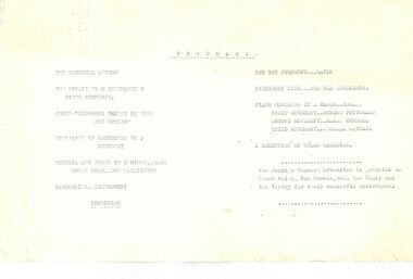 Pamphlet - Bendigo Concert Orchestra Program