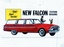 Colour Slide advertising the "New Falcon" with a man driving and the slogan "Trim! Taut! Terrific!" with two fishermen in the background