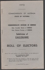 Administrative record - Electoral Roll, 1915