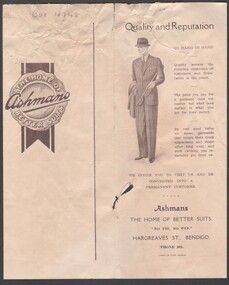 Pamphlet - Ashmans Suit Colour Chart