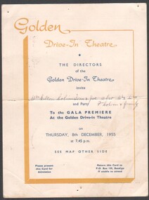 Programme - Bendigo Golden Drive-in Theatre Gala Premier