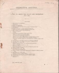 Document - JAMES LERK COLLECTION: DOCUMENT. LEGISLATIVE ASSEMBLY, 1890