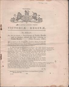 Newspaper - JAMES LERK COLLECTION: SUPPLEMENT TO THE VICTORIA GOVERNEMENT GAZETTE, 1889
