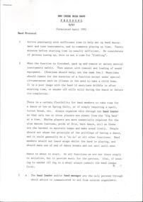Document - EMU CREEK BUSH BAND COLLECTION: PROTOCOL, 1992