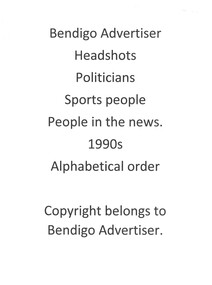 Photograph - BENDIGO ADVERTISER HEADSHOTS