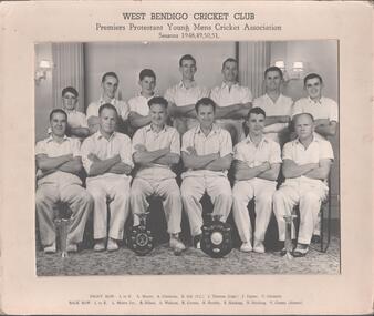 Photograph - PHOTOGRAPH. WEST BENDIGO CRICKET CLUB, 1948