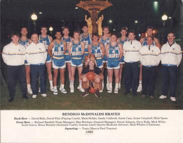 Photograph - PHOTOGRAPH.  BENDIGO MCDONALDS BRAVES, 1989